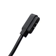 HURTEL Magnetni polnilnik z 2-pinskim priključkom 2,8 mm za pametne ure, dolžina 60 cm – črn