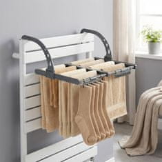 Artemis Sušilnik za radiator, grelec, balkon, perilo, raztegljiv, nastavljiv, 32–60 cm