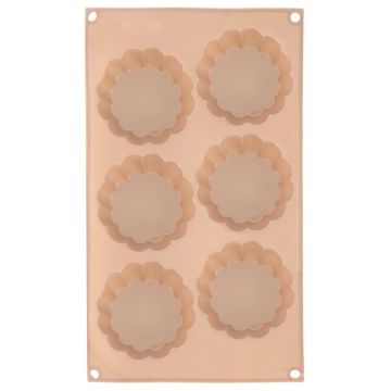 Orion Silikonski modelček za piškote v obliki rože bež barve 30x17,5x3 cm