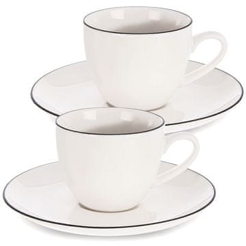 Artemis 2x Majhna skodelica za espresso kavo iz belega porcelana 100 ml