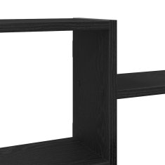 Vidaxl Stenska polica črna hrast 104x15x49 cm inženirski les