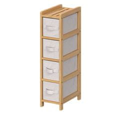 5Five® Kopalniška polica s 4 košarami Tidy Box