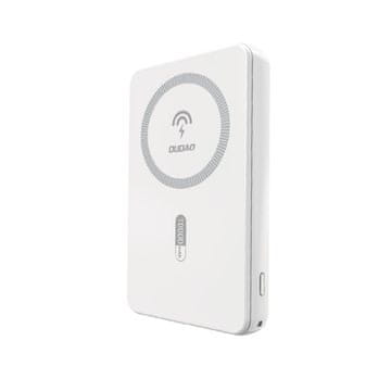 DUDAO Magnetna zunanja baterija K14S 5000 mAh USB-A USB-C 20 W – bela
