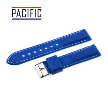 Pacific Silikonski pašček Pacific 26 MM U20, temno moder z belimi šivi