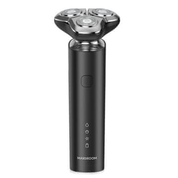 MAXGROOM Električni brivnik, trimer in strižnik 3 v 1, USB-C, 600 mAh, IPX7 – črn