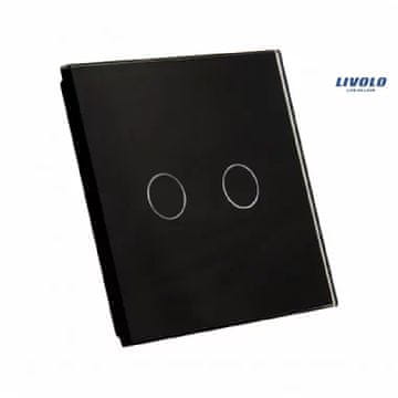 LIVOLO Livolo steklena plošča črna enojna 702-62 stikalo 2