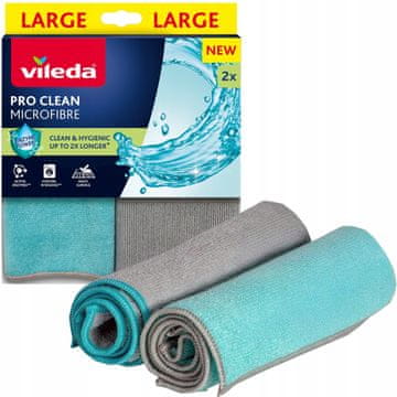 Vileda Pro Clean mikrovlakna krpa z encimi 2 kosa.