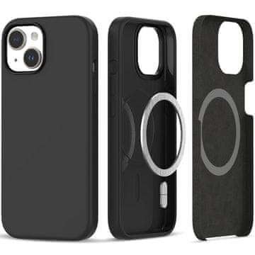Tech-protect Silikonski ovitek za iPhone 15 z MagSafe – mat črn