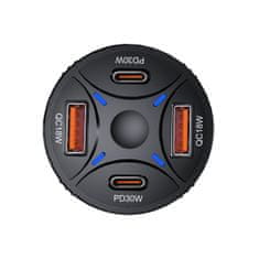 WOZINSKY Avtomobilski polnilnik 2xUSB-C 2xUSB-A 60W - črn