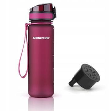 Aquaphor Filtrirna steklenica Aquaphor City 500 ml, bordo