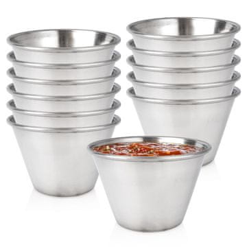Artemis 12x Jeklena posodica za omako, ladjica za omako, posoda za pomakanje, 7 cm, 100 ml