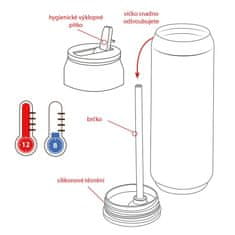 shumee Termo vrček, termovka, steklenica za tople in hladne napitke, rože 0,5 l