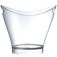 Bar Up OVALNA HLADILNA POSODA ZA VINO S ŠAMPANJECEM, PLASTIČNA, PROZORNA