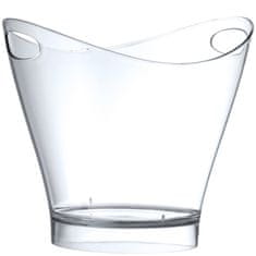 Bar Up OVALNA HLADILNA POSODA ZA VINO S ŠAMPANJECEM, PLASTIČNA, PROZORNA