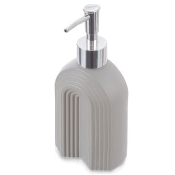 Artemis Dozirnik tekočega mila za kopalnico in kuhinjo, posoda z gelom, siva, 320 ml