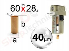 VLOŽEK ZRAČNEGA FILTRA 40 MIKRONOV 60X28 MM ZA PNEVMATSKI SUŠILNIK