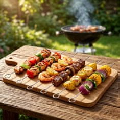 Artemis 6x Nabodala za peko mesa in zelenjave, jeklene palčke, žebljički 35 cm