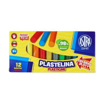 Inny Astra Plastelin 12 barv Ustvarjalna zabava brez meja z bleščicami