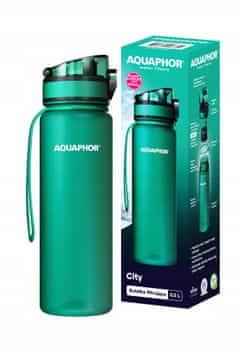 Aquaphor Aquaphor City 0,5l steklenička za filtriranje vode, zelena, za šolo in službo