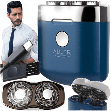 Adler AD 2937 brivnik z dvema glavama in USB-jem