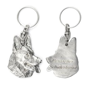shumee Nemški ovčar, alzaški ovčar - posrebren obesek za ključe za psa, okras za torbo, obesek za nahrbtnik znamke Art-Dog