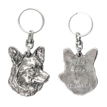 shumee Kardigan valaški korgi - posrebren obesek za ključe za psa, okras za torbo, obesek za nahrbtnik znamke Art-Dog