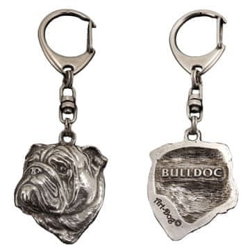 shumee Angleški buldog, Bulldog II - posrebren obesek za ključe s pasjim motivom, okras za torbo, obesek za nahrbtnik znamke Art-Dog