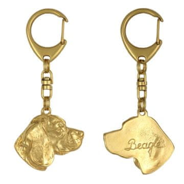 shumee Beagle - pozlačen obesek za ključe v obliki psa, okras za torbico, luksuzni dodatek znamke Art-Dog