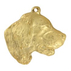 Artdog Angleški seter, Laverack - pozlačen obesek za ključe za psa v darilni škatli, okras za torbico, luksuzni dodatek znamke Art-Dog