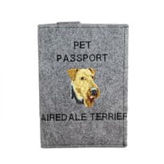 Artdog Airedale terier, Waterside terier - etui za pasji potni list, ovitek za dokumente, darilo za potovanje znamke Art-Dog