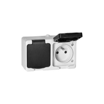 shumee Dvojna vtičnica 2*2P+Z vodna mini IP54 - ON-7306/WB