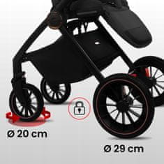 Babylux BabyLux otroški voziček Castor 2 v 1, gondola, lahek, zložljiv komplet