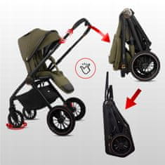 Babylux BabyLux otroški voziček Castor 2 v 1, gondola, lahek, zložljiv komplet