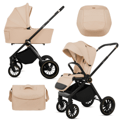 Babylux BabyLux Rosso 2v1 voziček, gondola, lahek, zložljiv komplet