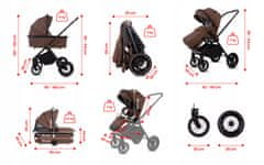 Babylux BabyLux otroški voziček Castor 2 v 1, gondola, lahek, zložljiv komplet