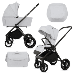 Babylux BabyLux Rosso 2v1 voziček, gondola, lahek, zložljiv komplet