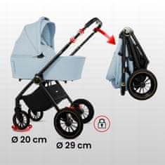 Babylux BabyLux Rosso 2v1 voziček, gondola, lahek, zložljiv komplet