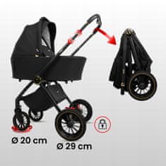 Babylux BabyLux Rosso 2v1 voziček, lahek, večnamenski za mesto