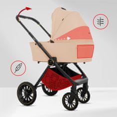 Babylux BabyLux Rosso 2v1 voziček, gondola, lahek, zložljiv komplet