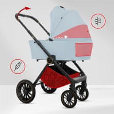 Babylux BabyLux Rosso 2v1 voziček, gondola, lahek, zložljiv komplet
