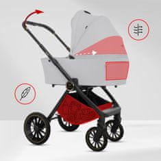 Babylux BabyLux Rosso 2v1 voziček, gondola, lahek, zložljiv komplet