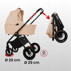 Babylux BabyLux Rosso 2v1 voziček, gondola, lahek, zložljiv komplet