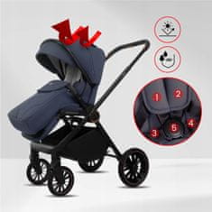 Babylux BabyLux otroški voziček Castor 2 v 1, gondola, lahek, zložljiv komplet