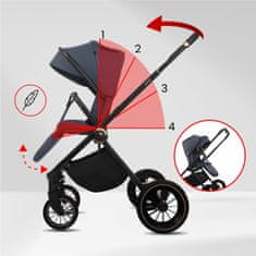 Babylux BabyLux otroški voziček Castor 2 v 1, gondola, lahek, zložljiv komplet