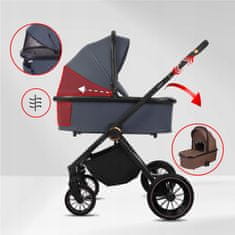 Babylux BabyLux otroški voziček Castor 2 v 1, gondola, lahek, zložljiv komplet