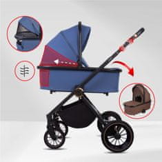 Babylux BabyLux otroški voziček Castor 2 v 1, gondola, lahek, zložljiv komplet