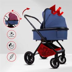 Babylux BabyLux otroški voziček Castor 2 v 1, gondola, lahek, zložljiv komplet