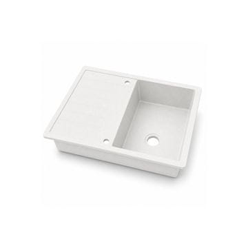 shumee Granitno pomivalno korito 780x440 belo z enim koritom AquaElegance