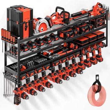 INNA 122 cm organizator za orodje, držalo za polico, obešalnik za električno orodje, dolg