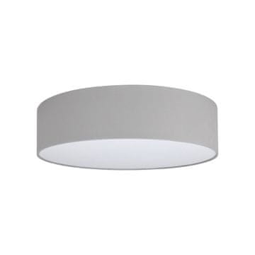 shumee Siva stropna svetilka 50 cm, senčnik tondo iz blaga, pleksi steklo 3xE27